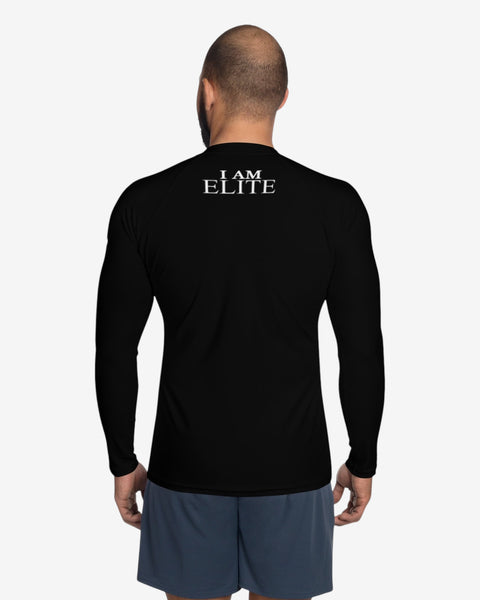 'I AM ELITE' Black Performance Long Sleeve Top