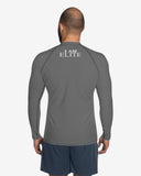 'I AM ELITE' Grey Performance Long Sleeve Top