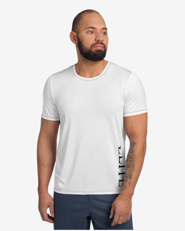 White Smoke Print Athletic T-shirt