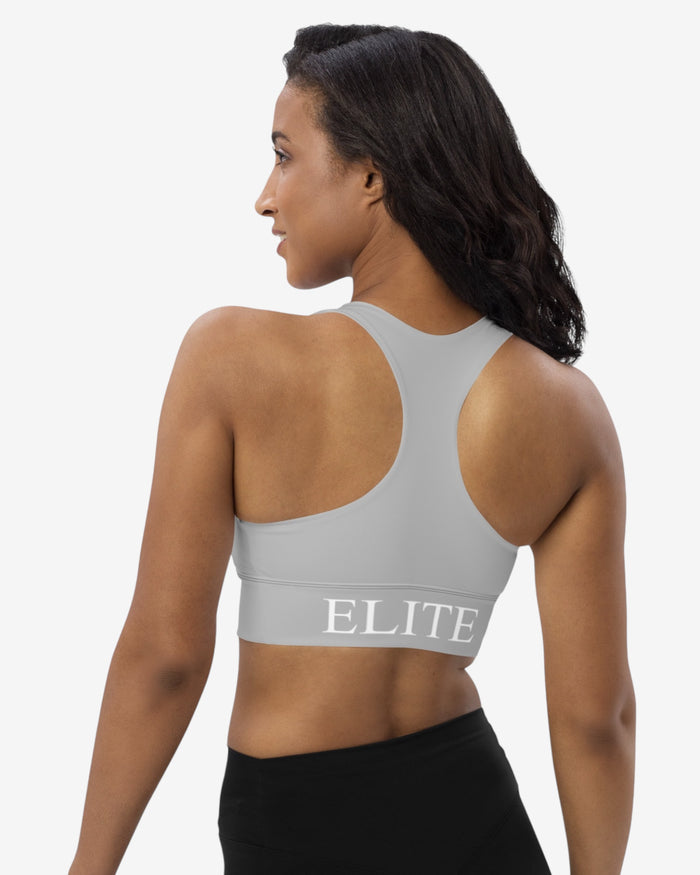 Light Grey Longline Sports Bra