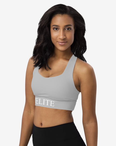 Light Grey Longline Sports Bra