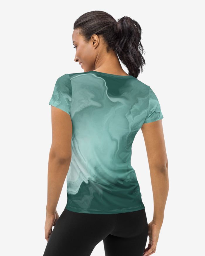 Mint Marble Print Athletic T-shirt