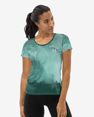 Mint Marble Print Athletic T-shirt