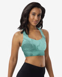 Mint Marble Print Longline Sports Bra