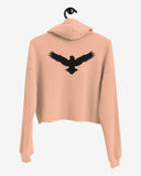 Eagle Print Crop Hoodie